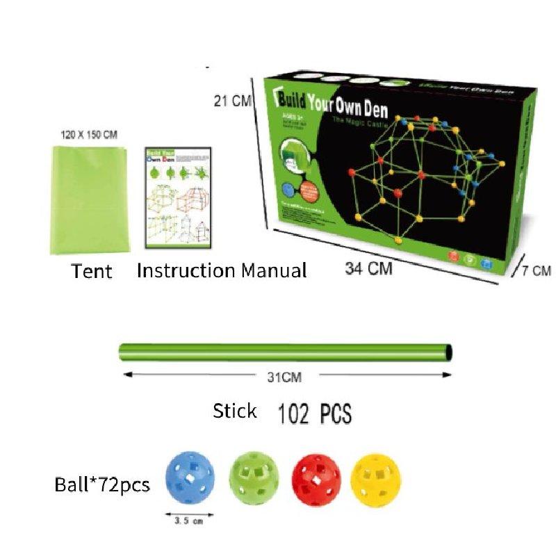 

Конструктор Детский Нанизываемые Блоки Крепостная Архитектура Уличная Палатка Сборка Игра
