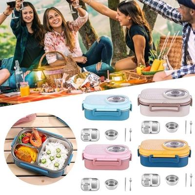 Sealed Thermal Lunch Box 304 Stainless Steel Food Container Fresh-keeping Box  for Office&School