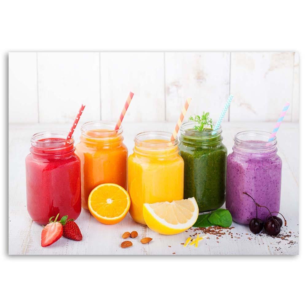 Canvas Print, Healthy Fruit Cocktails