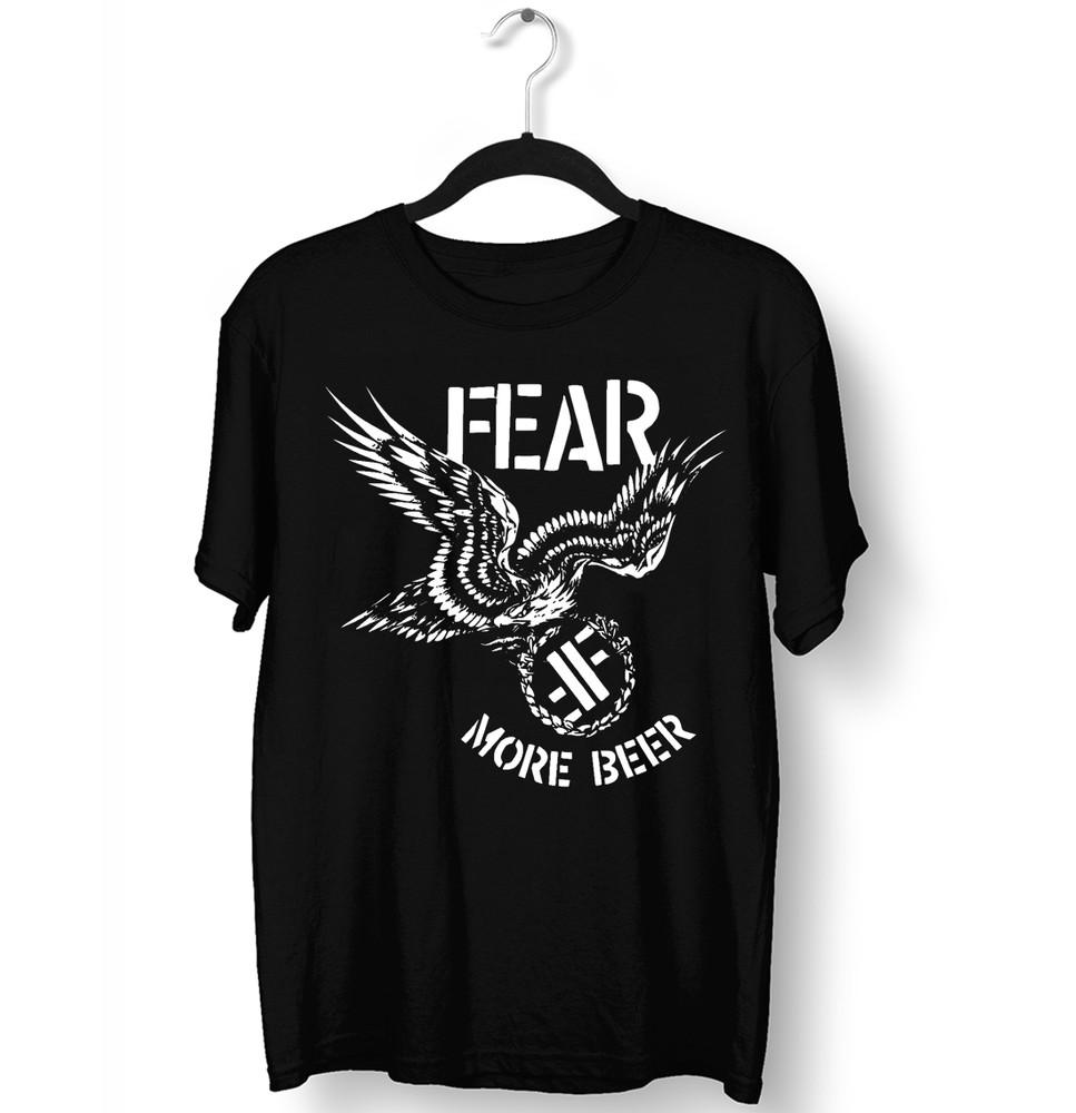 Футболка Fear Band More Beer Классическая Черная Унисекс S-5XL 1G0396 Унисекс Футболка XL