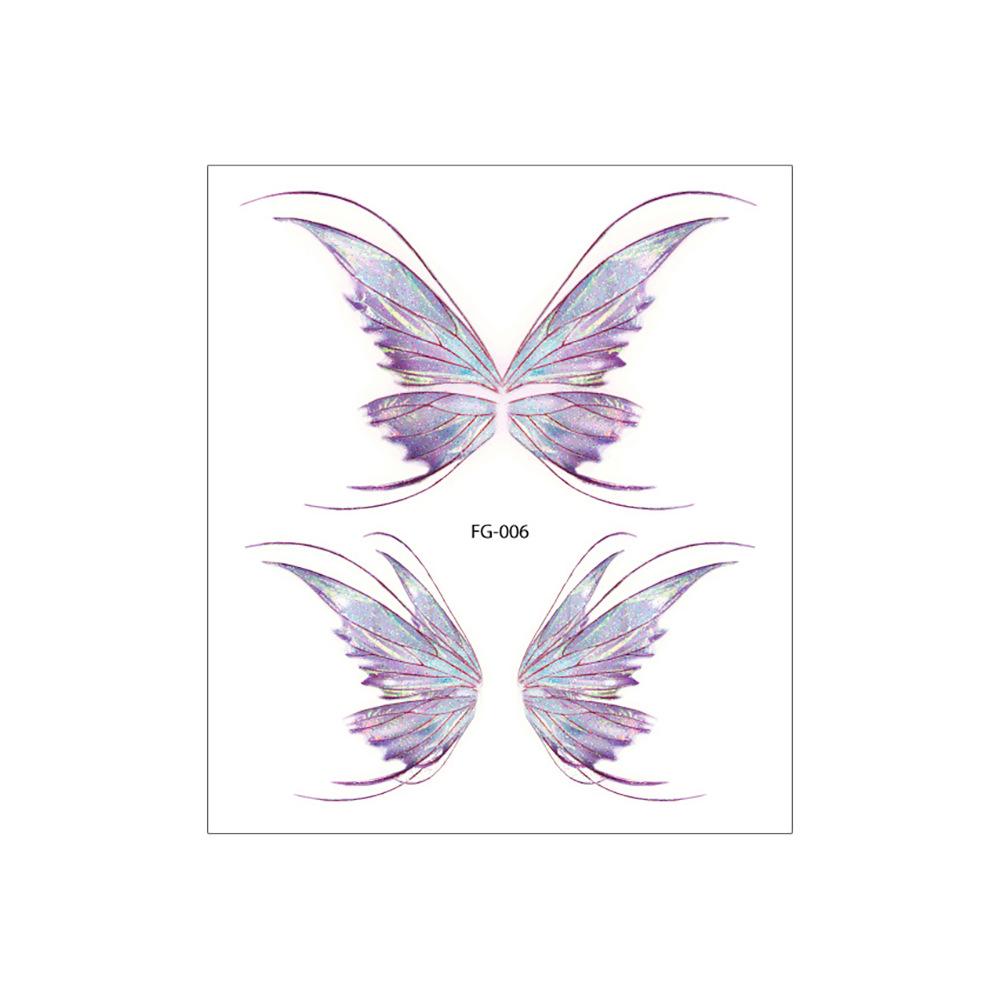 Ruikalong Waterproof Long-Lasting Glitter Butterfly Tattoo Sticker for Children's Makeup