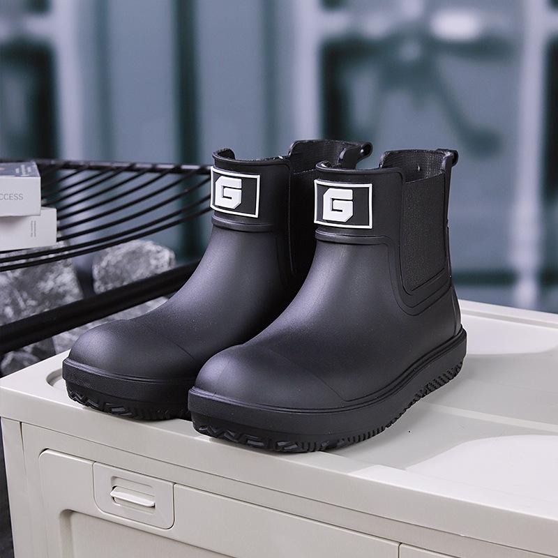 Europäischer & Amerikanischer Stil Unisex Wasserdichte High-Top Regenstiefel - Umweltfreundliche Outdoor Gummischuhe