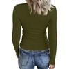 Women's  And Winter Slim Bottom T-shirt Fashion Casual Solid Color O-Neck Pullover Long Sleeve Top