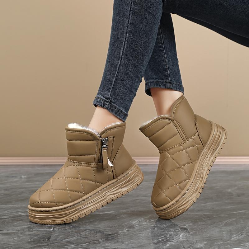 TUINANLE Aukštos kokybės moteriški batai, pliušiniai sniego batai, šilti aukštakulniai plokščiapadžiai moteriški žieminiai batai
