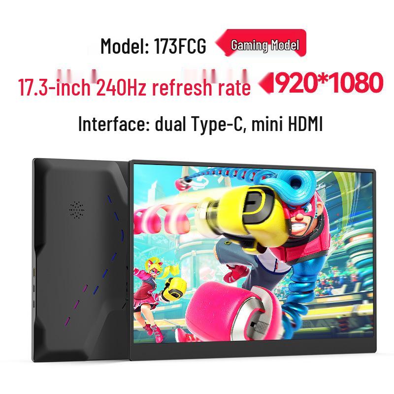 16-inch 2K Portable 144Hz Gaming Monitor with Type-C Connectivity for Laptop, Mobile, and Switch