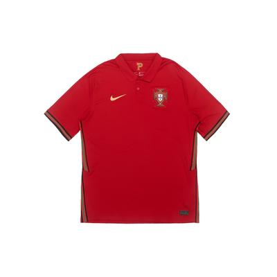 Portugal Temporada 2020 Edición Aficionado Local Polo Manga Corta Camiseta de Fútbol Hombre Tops Rojo CD0704-687
