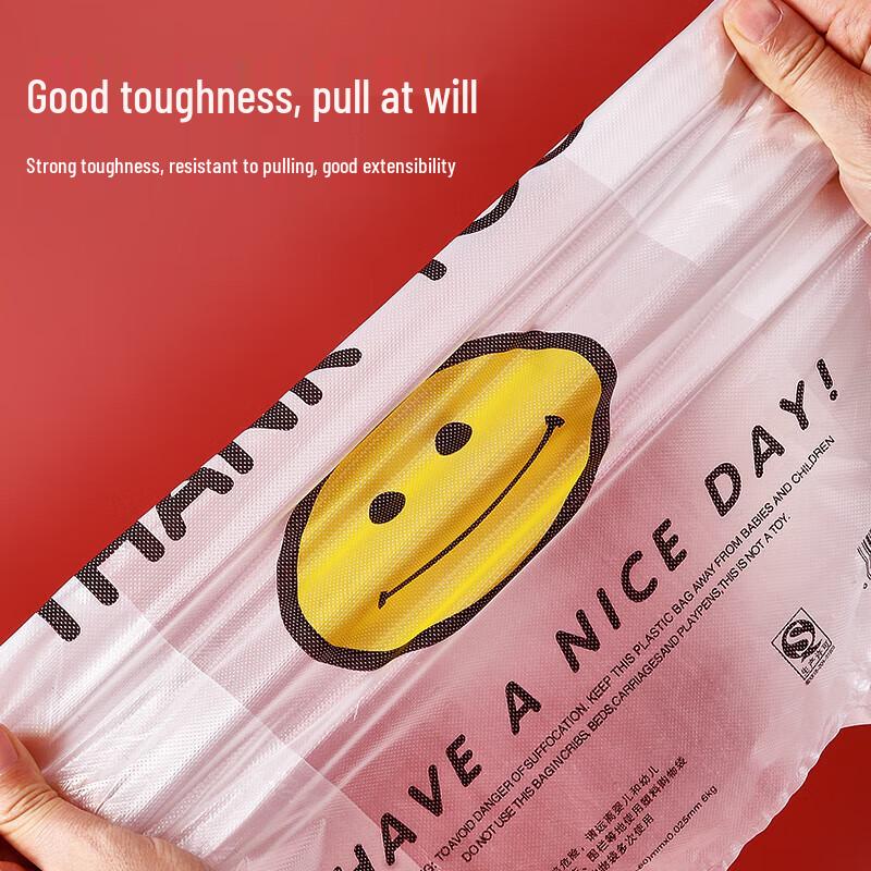 YOUAO Smile Weste Plastik-Einkaufstüten