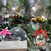 20pcs Christmas Tree Hanging Decorations Ball Clear Plastic Round Ball Fillable Ornaments Party Wedding Xmas Decor,Scene Decor