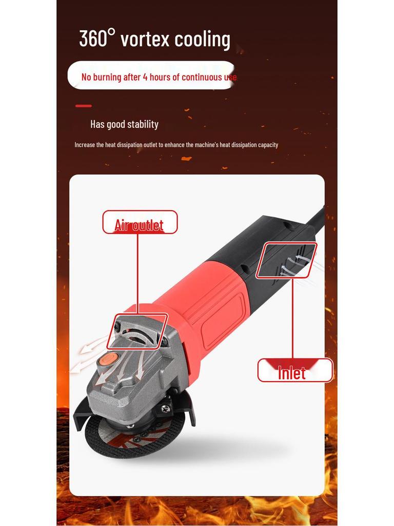 Angle Grinder: Durable Multi-Purpose Electric Tool for Metal Cutting & Polishing
