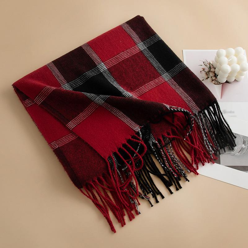 

Шарф свежий и милый клетчатый колледж ветер теплый ветрозащитный шарф 190*70cm