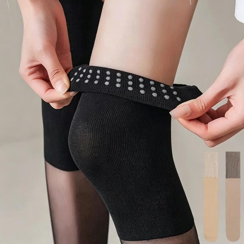 2/1Pairs New Women Summer Over Knee Length Stockings Slim Simple Elegant Breathable Thin Transparent Anti Hook Skin Color Socks