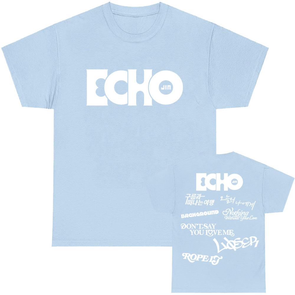 Echo Solo Album 2025 NEW T-shirt Jin Korean Boys' Band Member Tshirts Short Sleeve Cotton Unisex Streetwear Casual Men Clothing