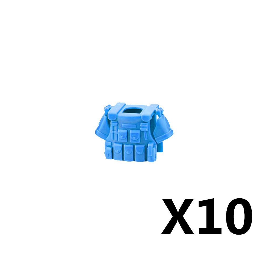 MOC Militärfigur Zubehör Bausteine Alpha SWAT Helm Weste Rucksack Knieschoner Nachtsichtgeräte Steine Spielzeug K017