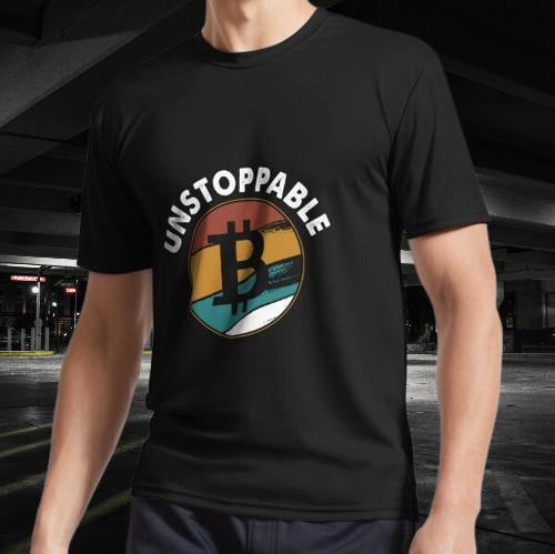 Unstoppable Crypto Bitcoin Active T-Shirt Funny Logo American T-shirt S to 5XL S разноцветный