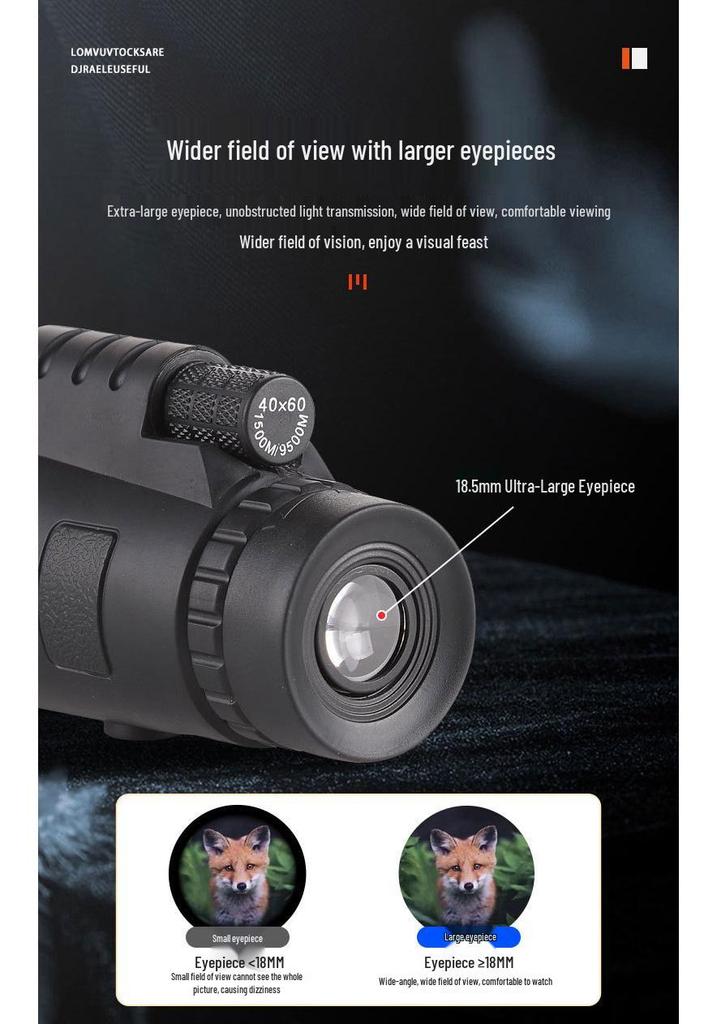 High-Definition Monocular with Phone Holder & Tripod for Outdoor Activities