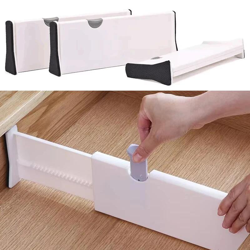 4 Pack Drawer Dividers Organizer Adjustable Storage Retractable Drawer Partition Holder Household Clapboard Kitchen Organizer