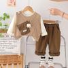 Kids Casual Long-Sleeve Set, Comfortable Daily Wear Outfits