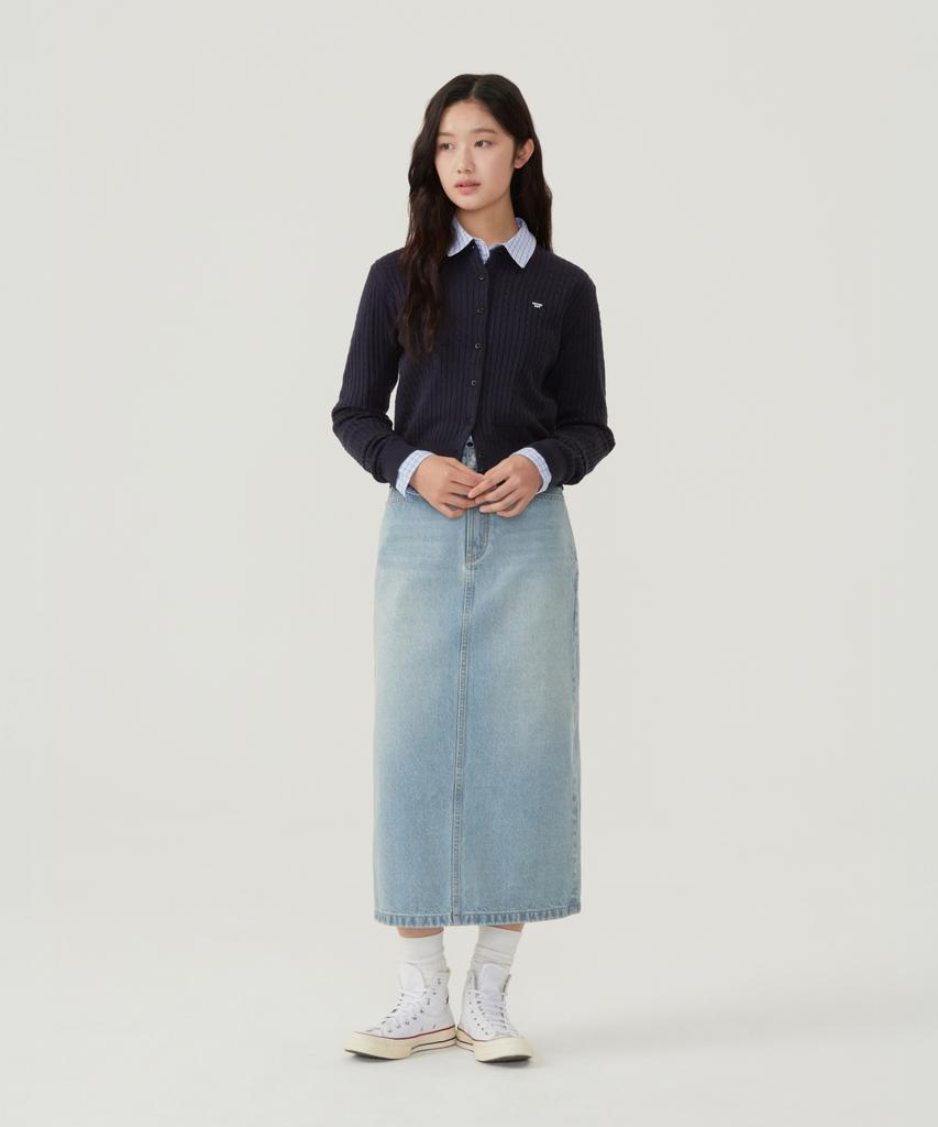 COVERNAT WOMAN Denim Long Skirt Light Blue
