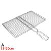 M/L Barbecue Grilling Basket Grill BBQ Net Steak Meat Fish Net Vegetable Silver Iron Mesh Clamp Barbecue Grilling Basket Grill