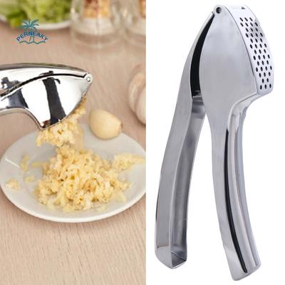 Easy-Squeeze Manual Garlic Press Ergonomic Grip Zinc Alloy Garlic Masher Anti-Rust Handheld Ginger Crusher Home
