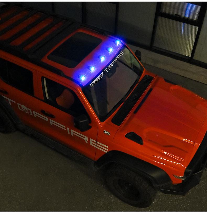 Solar LED Strobe Light Bar with Remote Control Roof Mount Warning Anti-Collision Pilot Light for Car Truck SUV Signal Lamp