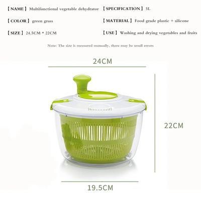 Newest Hot Wash And Spin - Dry Salad Spinner, Large Dryer, New Bowls, Green Vegetable Dehydrator
