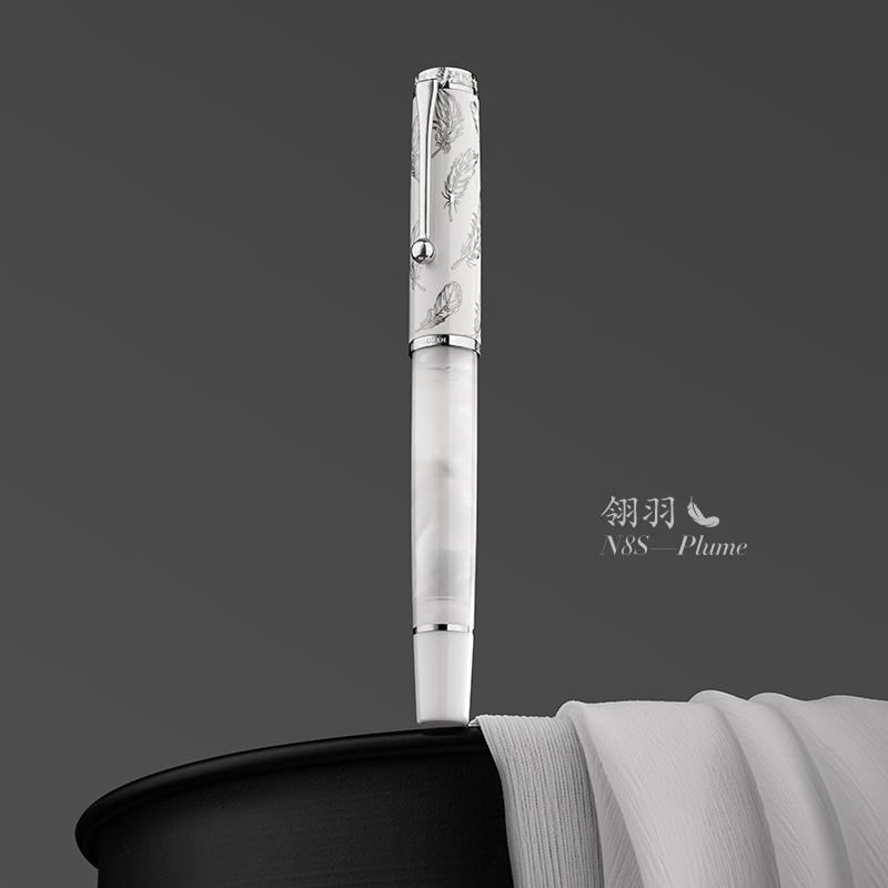LT Hongdian N8S Red Maple Pen Season Limited High-grade Retro Light Acrylic Resin Fountain Pen