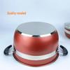 12-Piece Stainless Steel Cookware Set with Thickened Composite Bottom: Includes Frying Pan, Soup Pot, and Milk Pot.