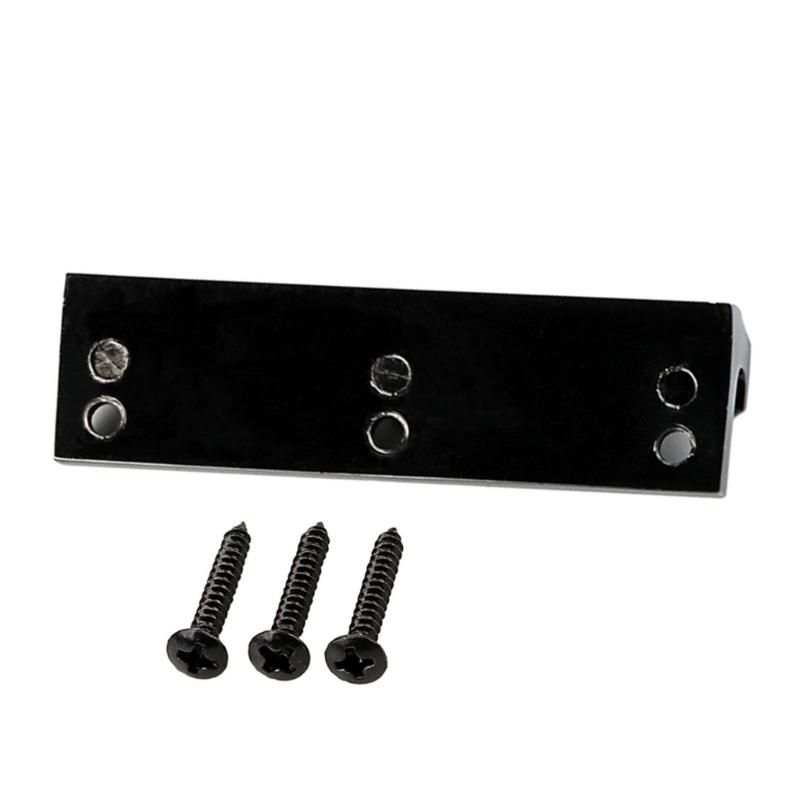 12-Saiten Elektrische Bassgitarre Feste Brücke Schwarze Gitarre Hardtail-Brücke Metallische Textur Geeignet für Elektrische Gitarre