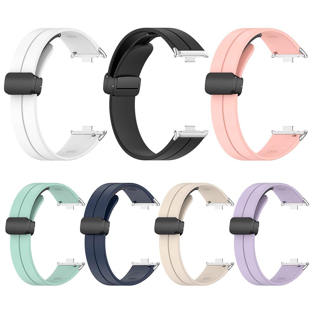 Silicone Strap Adjustable Smart Watch Band Magnetic Folding Buckle Sweatproof Watchband for Redmi Watch 4 for Xiaomi Band 8 Pro
