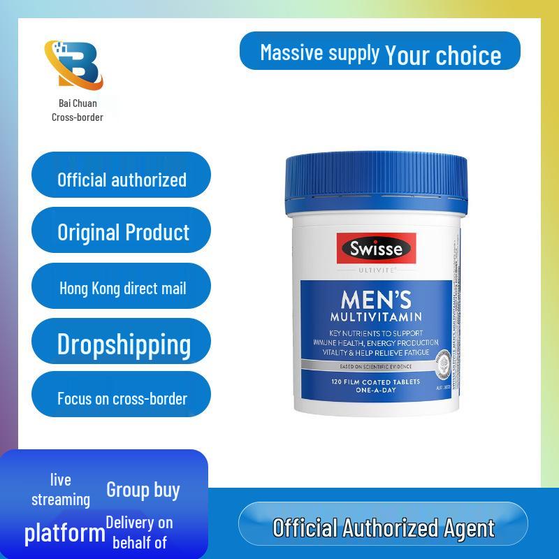 

Swisse Men s Multivitamin - 120 Tablets, 45 Nutrients including Vitamin C & B.