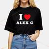 Alex G Funny Print T-shirt Fashion Style Gothic Casual Top Loose Short Sleeve Crew-neck Shirt