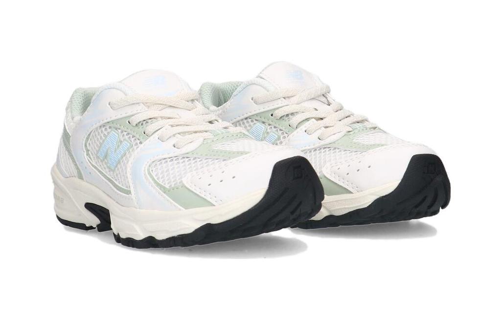 New Balance NB 530 Abrasion Resistant Low top Kids' Running Shoes White Green Kids' PZ530ZO