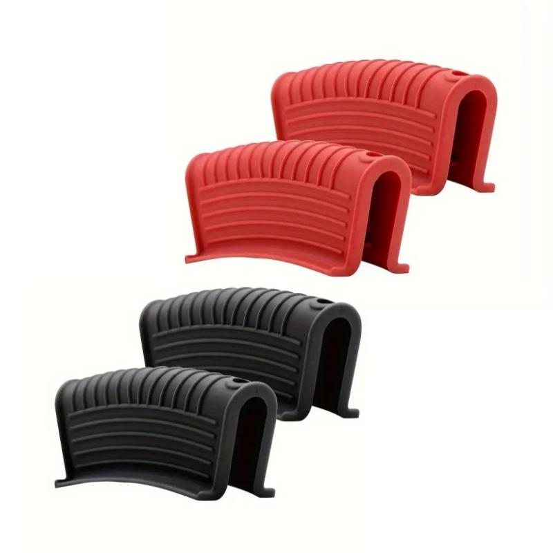 2/4 ks Silikonové návleky na rukojeti hrnců Žáruvzdorné Protiskluzové Klipy na uši hrnců Držáky pro Kitche Litinovou pánvičku Rukáv na hrnec