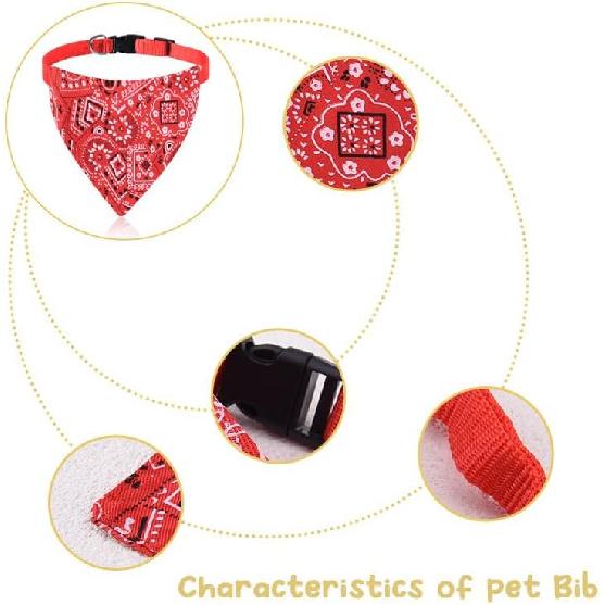 Adjustable Dog Bandana for Boy Girl Red Dog Handkerchief for Halloween Bandanas for Puppy Bandanas for Boys Girls Pet Neck Scarf for Cat Puppy
