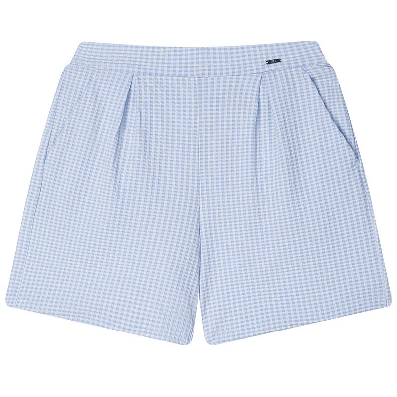 FILA Women s Summer Plaid Knit Shorts L