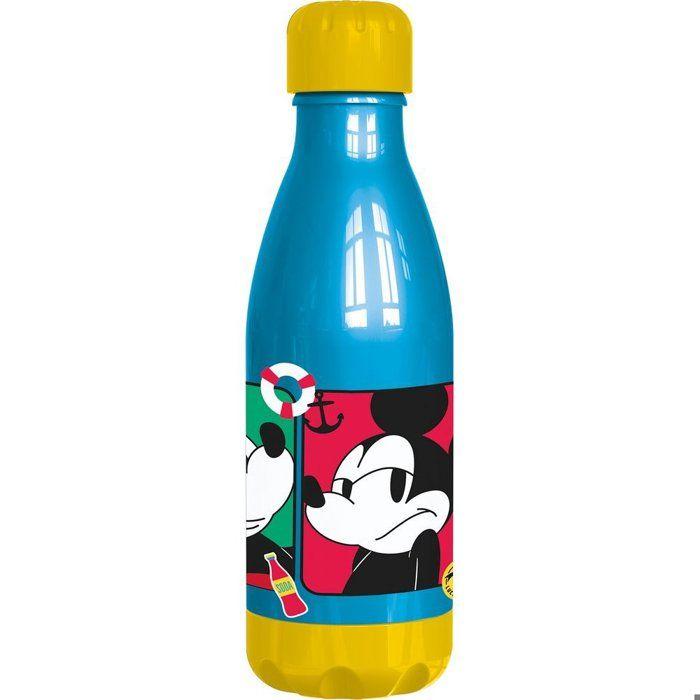 Boissons Fruitees Tataway Bouteille D'eau En Plastique Bleu Disney Mickey Mouse Pour Enfants 560 Ml Avec Bouchon À Vis