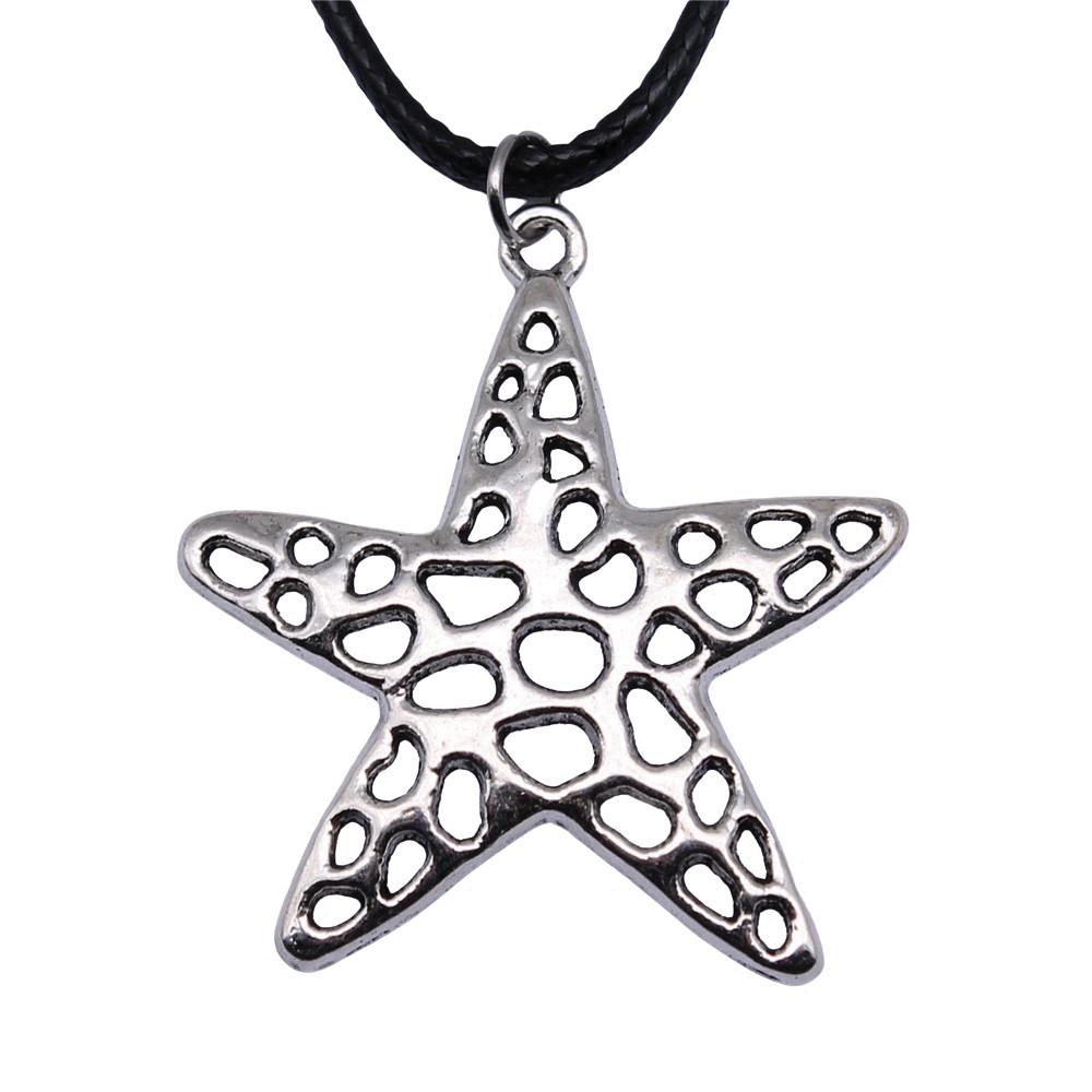 45cm Necklace Leather Chain Big Marine Life Minimalist Jewelry Components QN047