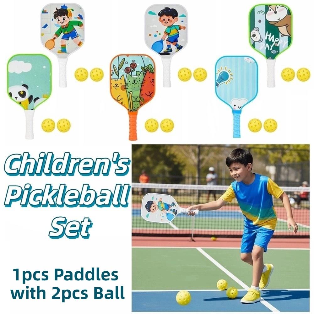 Colorful Children's Pickleball Set Lightweight Pickleball Paddle Set Sports Accessory