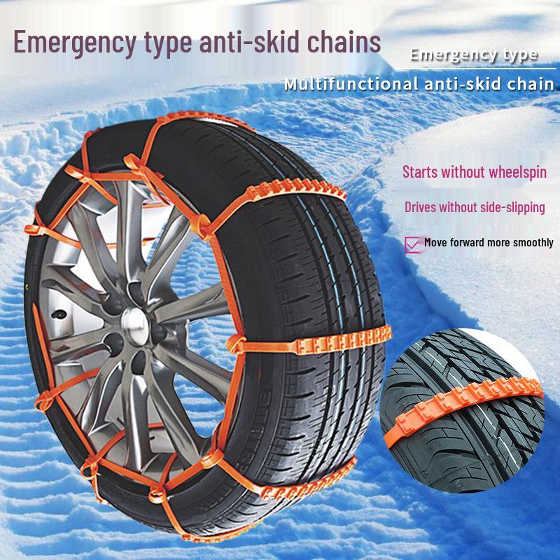 Universal Tire-Friendly Snow Chains for Cars, SUVs, Off-Road Vehicles, and Trucks