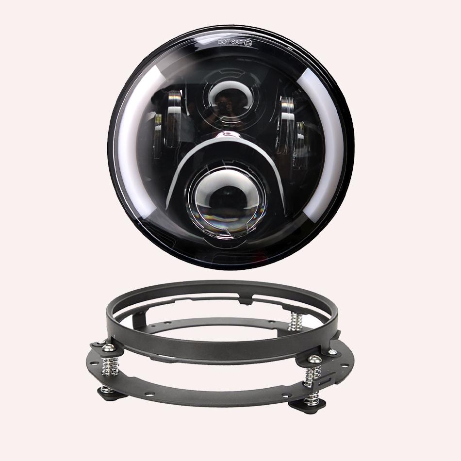 Universal 7inch Led Headlight + 4.5" Fog Passing Lights For Harley Touring Electra Glide Road King Street Glide Motorcycle