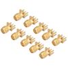 10PCS Copper SMA Female Connector 50 Ohm Impedance Gold Plated PCB Mount Connector 1.6mm Clip Edge RF Connector