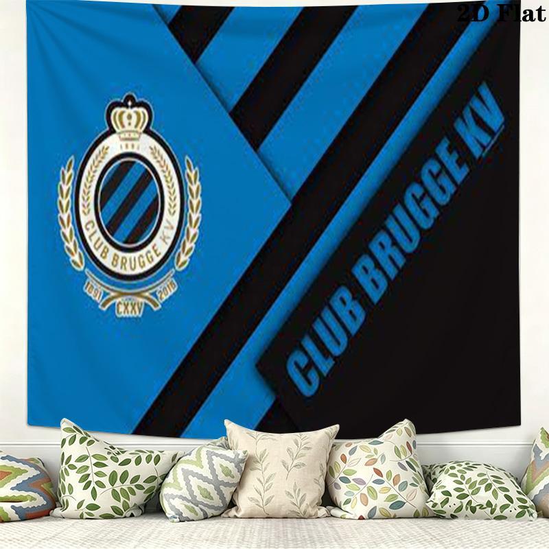 Club Brugge Wall Tapestry Aesthetic Wall Hanging Printed Fabric Blanket Decorative Tapestries for Bedroom Living Room Home Decor