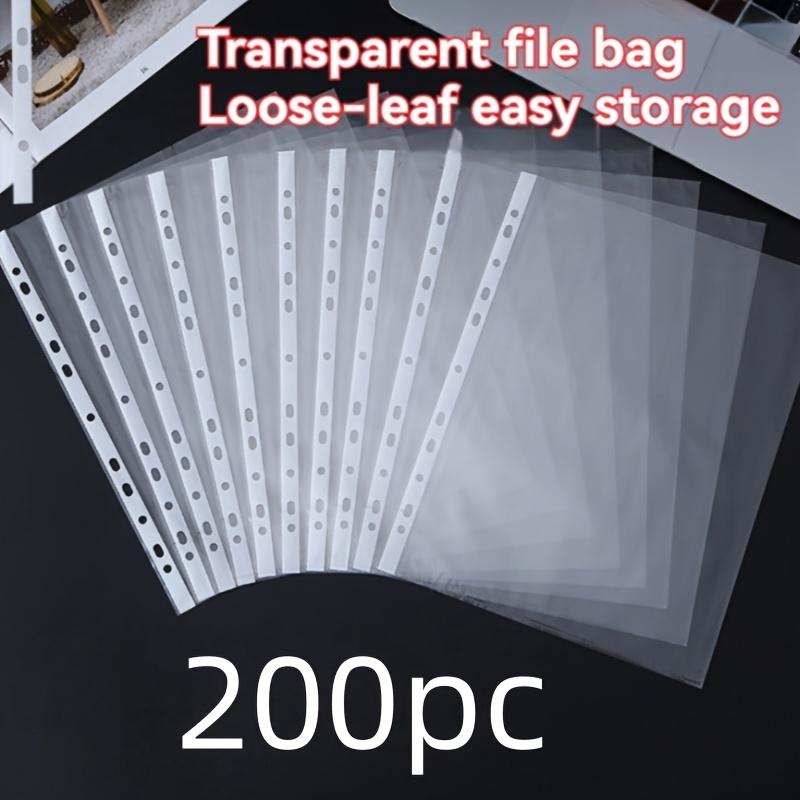 200-Pack of A4 Transparent Sheet Protectors Suitable for Documents Menus Assignments Displays And More 7680₽