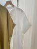 Women's French Linen Pleated Smock Dress