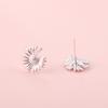 2025 New Style S925 Sterling Silver Daisy Stud Earrings for Women – Simple, Versatile, and Elegant Ear Piercing.