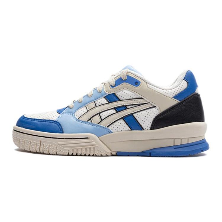 Asics Gel-Spotlyte Synthetic Leather Comfortable Versatile Low-Top Kids Basketball Shoes Kids Sneaker Blue White 1204A127-103