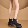 Women's Ankle Boots and Short Boots Thick-soled Casual Yellow Women Boots Plus Size Lace-up  Motorcycle Boots Female