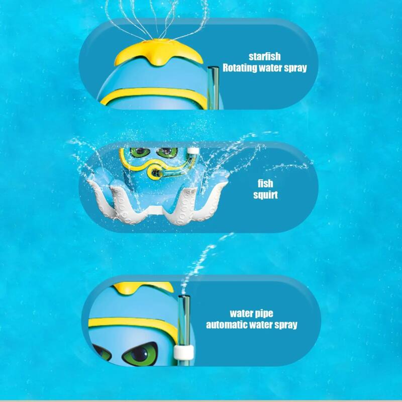 Octopus Water Sprinkler Kids Toys Squid Outdoor Water Splashing Spray For Boys Girls Pool Party Garden Beach Park Fancy Game
