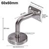 Handrail Bracket Stainless Steel Wall Support Hand Rail Balustrade Mopstick Wall Mounted Handrail Bracket Fixing Accessories